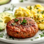 Homemade Turkey Breakfast Sausage With Eggs And Avocado