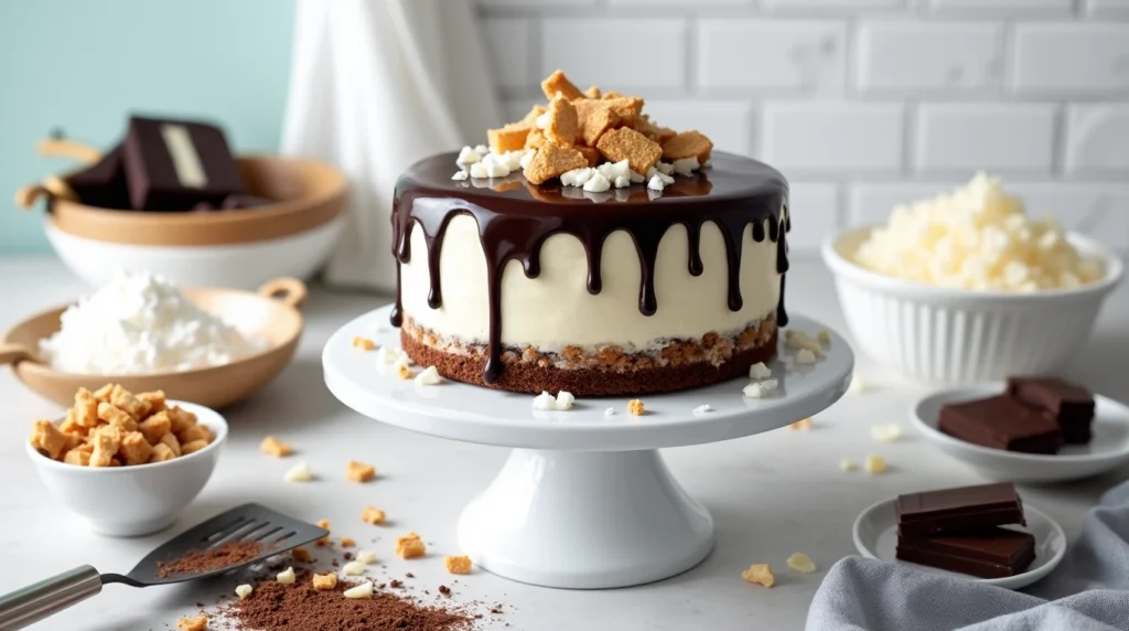 Decadent Mounds Candy Bar Cake